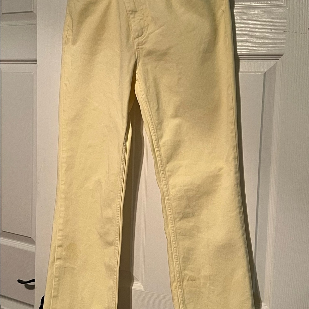 Zara Yellow Straight Fit Women's Jeans